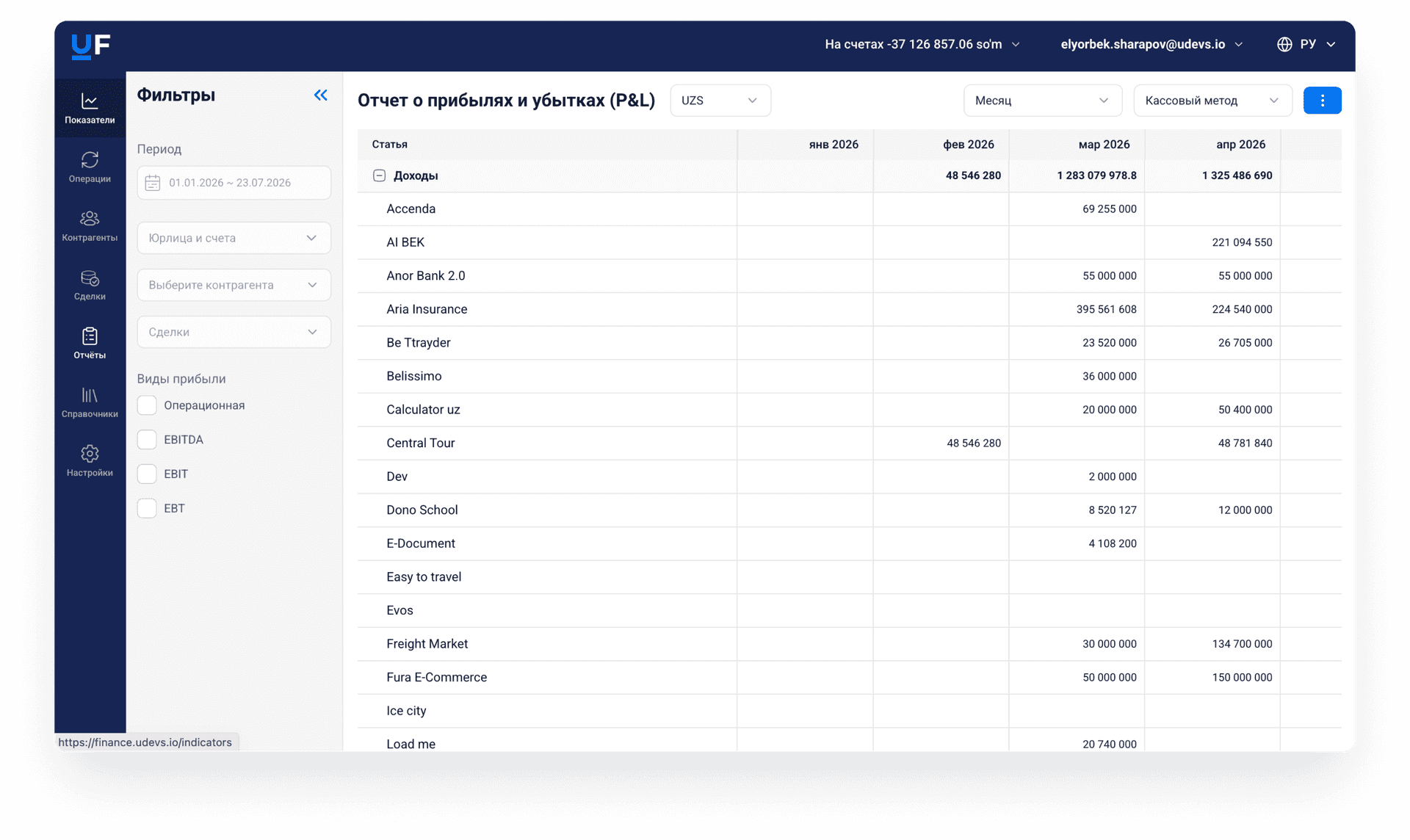 UFinance Mobile App
